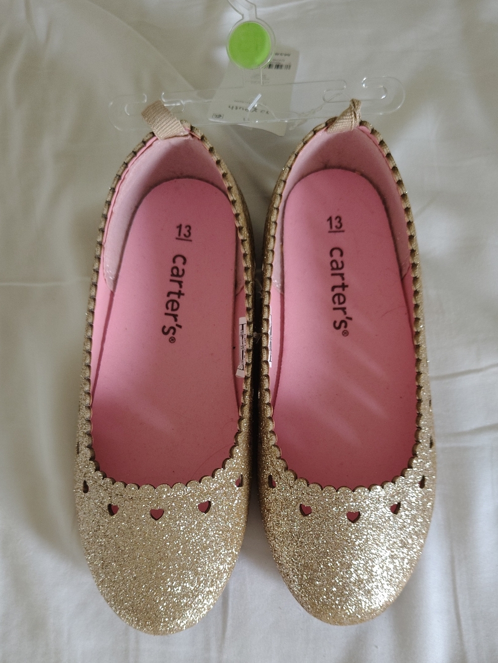 NWT Carter's Gold Glitter Girls' Ballet Flats